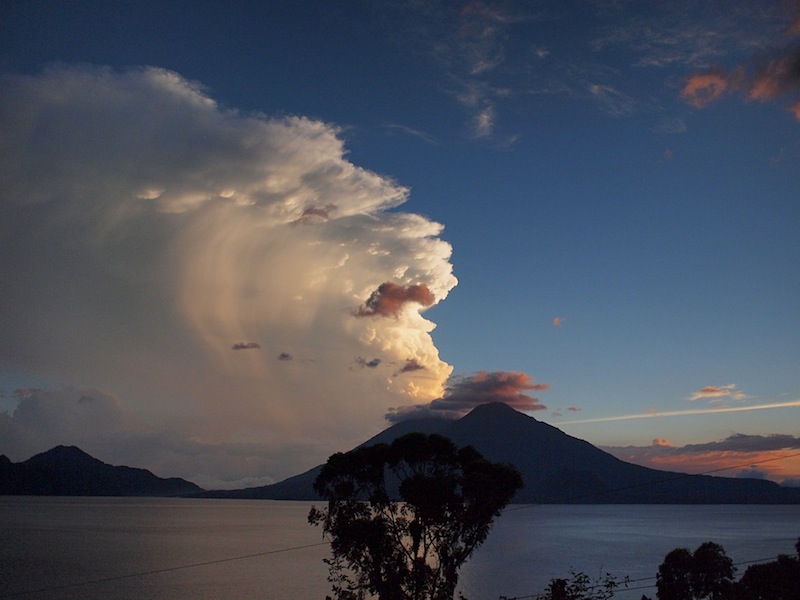 Clouds above Lake Atitlán